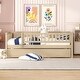 preview thumbnail 38 of 46, Twin Size Daybed with Trundle, Wood Twin Bed with Fence Guardrails