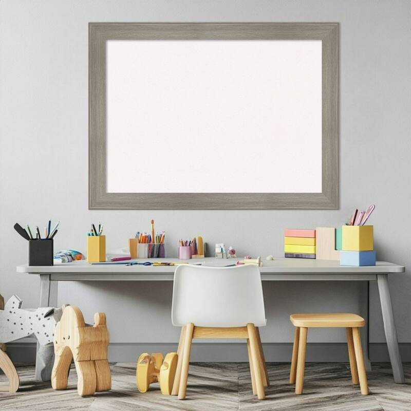 Grand Greywash Narrow Framed Cork Board - Bulletin Board, Organization Board, Pin Board