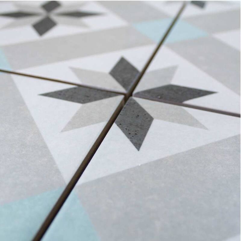 The Tile Life Moon Star 9x9 Pearl Grey Porcelain Floor & Wall Tile