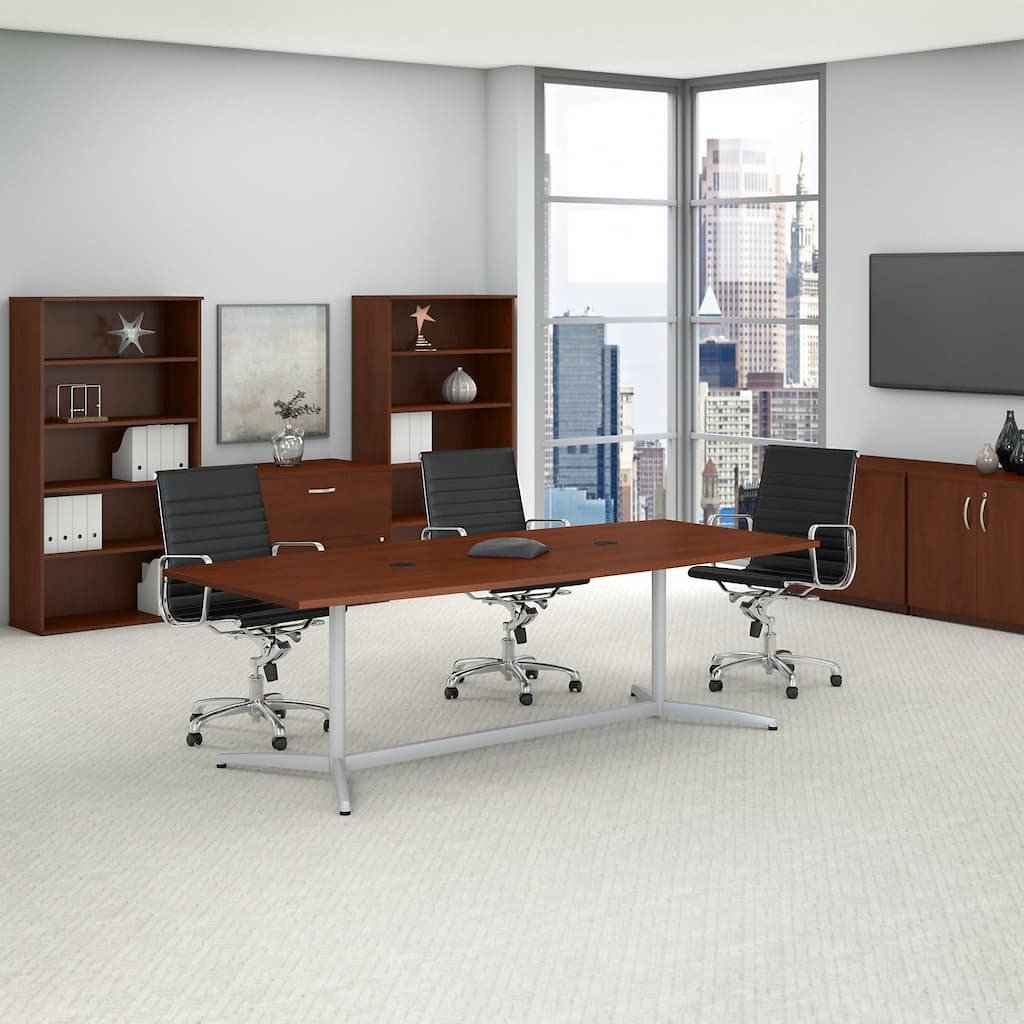 96W x 42D Conference Table with Metal Base by Bush Business Furniture