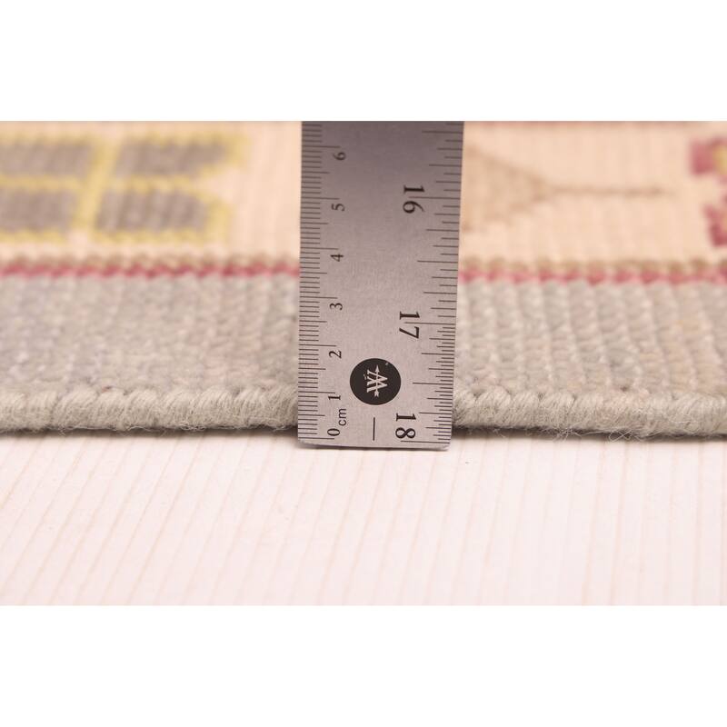 ECARPETGALLERY Hand-knotted Modern Oushak Light Grey Wool Rug - 9'11 x 13'9