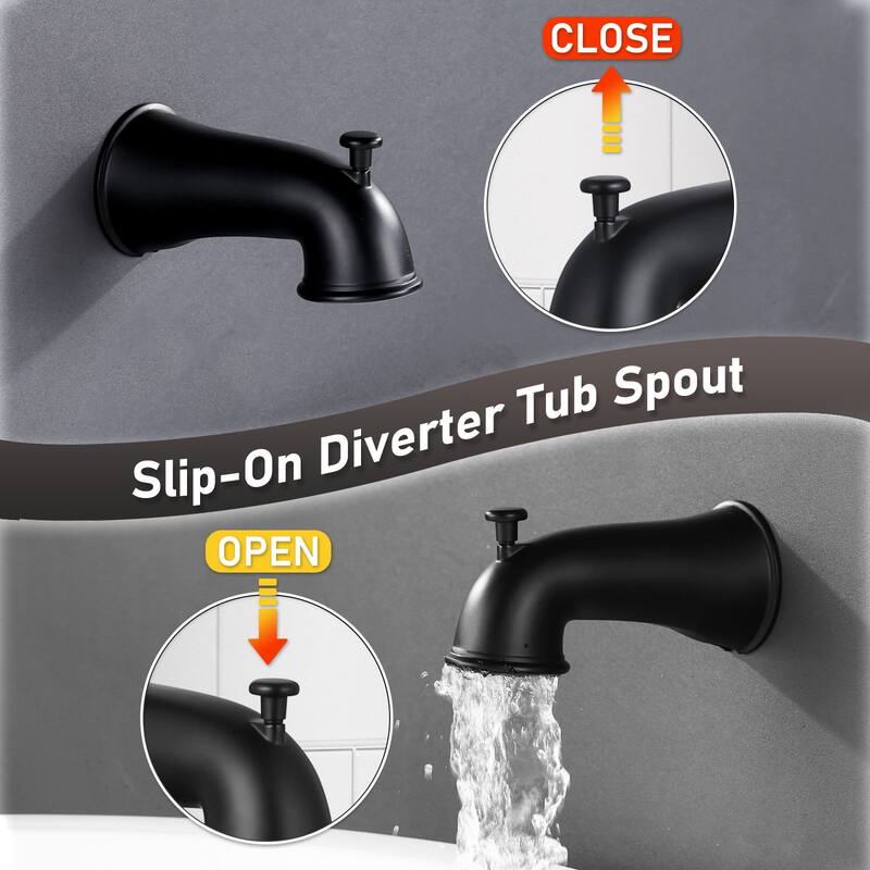 WOWOW Single Handle 1-Spray Tub and Shower Faucet with Valve Included