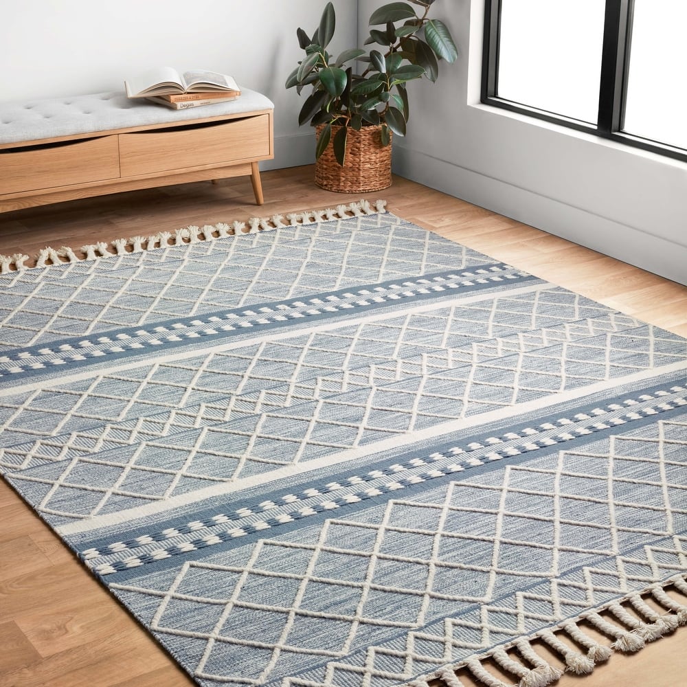 Alexander Home Isaiah Moroccan Hand Loomed Geometric Wool Rug