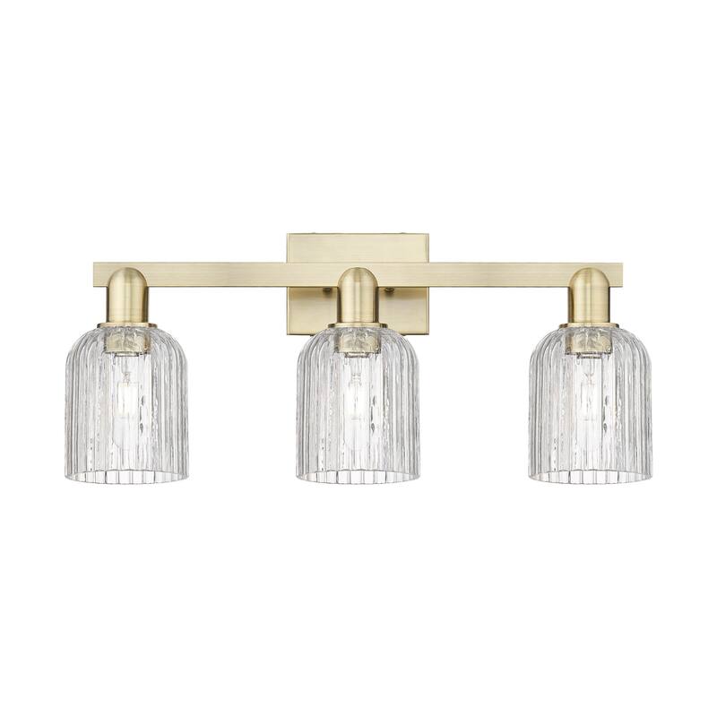 Innovations Lighting 716-3W-11-24 Bridal Veil Vanity Bridal Veil 3 - Antique Brass / Clear