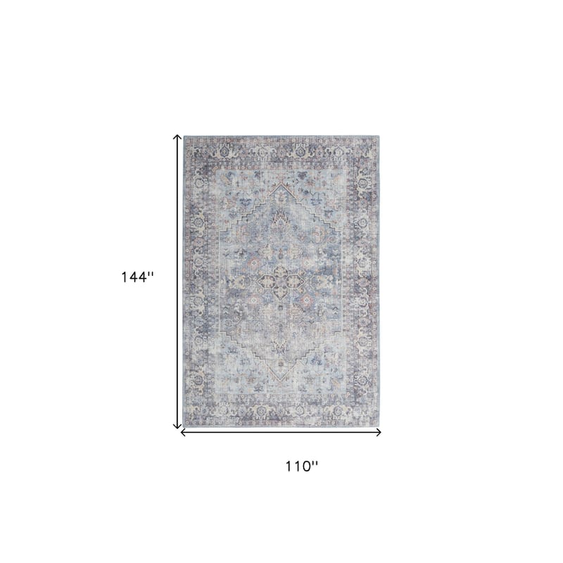 Roqu Power Loomed Distressed Floral Area Rug By HomeRoots - 144' X '110' X '0.28
