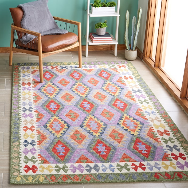 SAFAVIEH Handmade Aspen Iracema Boho Wool Rug - 8' x 10' - Ivory/Grey
