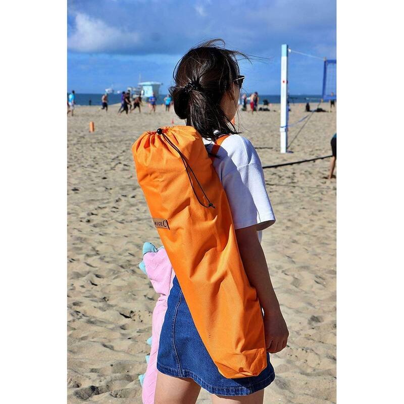 Portable Low Beach Chair with Cup Holder and Carry Bag, Sling Folding Sand Chair for Adults and Kids