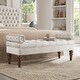 preview thumbnail 1 of 23, Velvet Long Bed Bench for Bedroom,Upholstered Window Bench with Tufted Button,Entryway Bench,Bolster Bench for Living Room Champagne