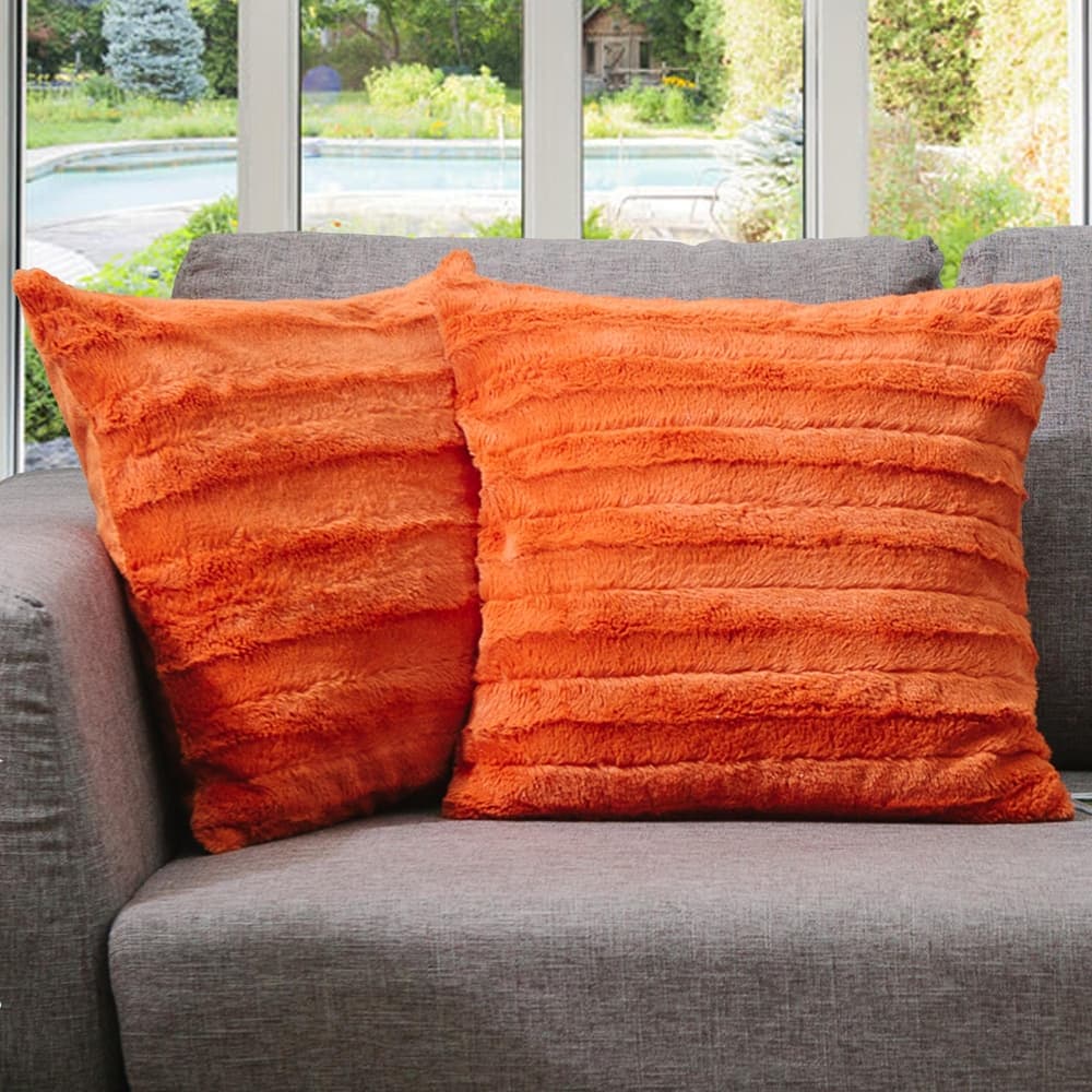 Cheer Collection Decorative Throw Pillows for Couch & Bed (Set of 2)