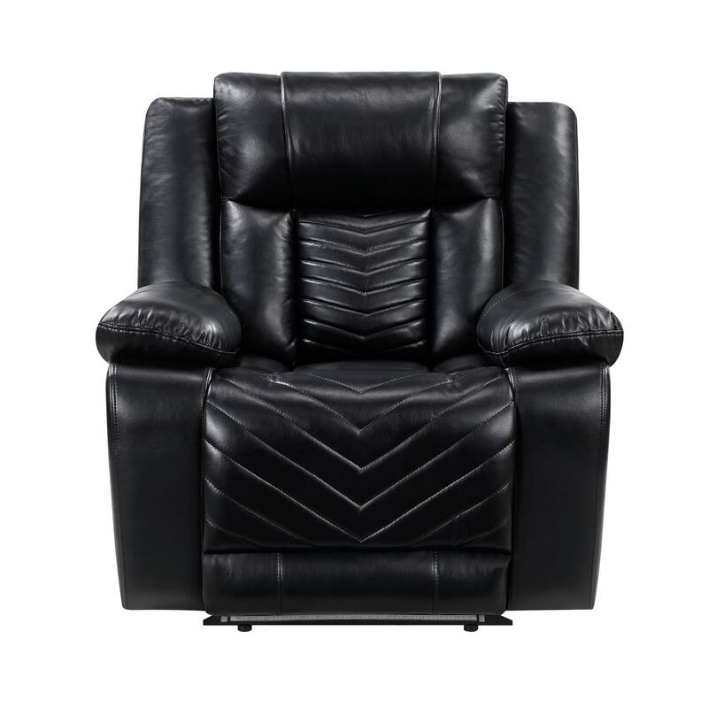 Ridge 40" Faux Leather Power Recliner - LED and Charging Ports