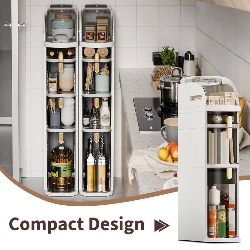 Bathroom Storage Cabinet with Wheels - 3-Tier Slim Narrow Organizer for Small Spaces, Transparent Drawers
