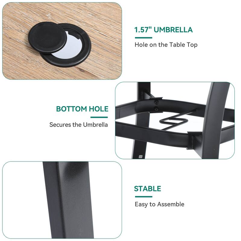 Metal Outdoor Dining Table