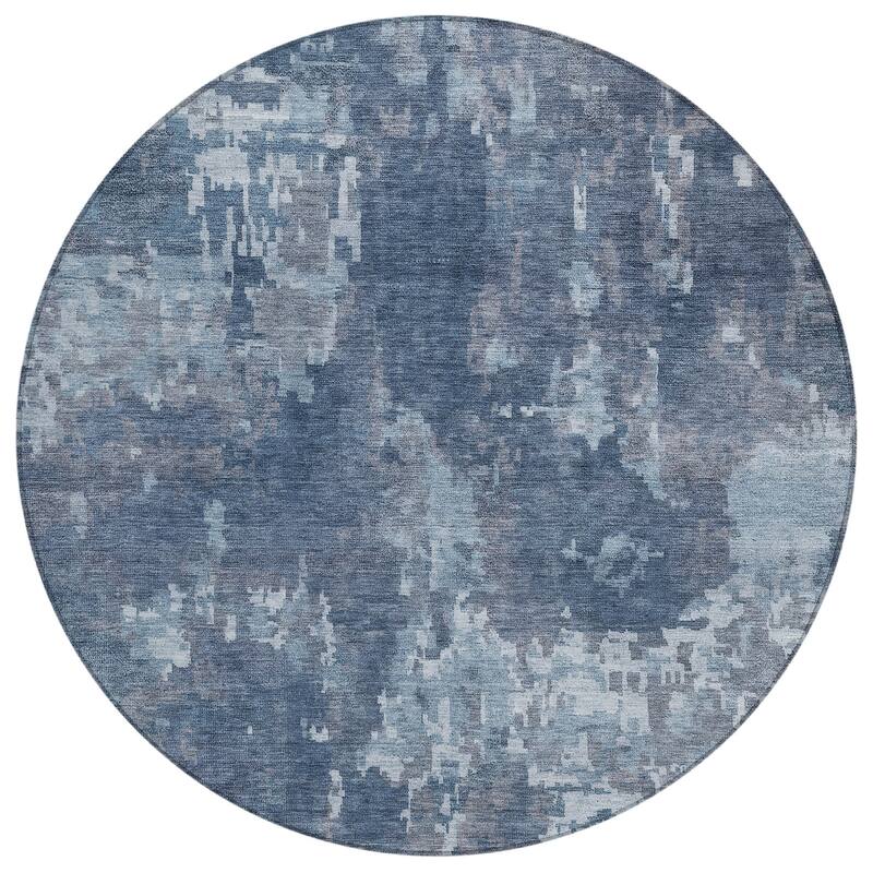 Machine Washable Indoor/ Outdoor Ombre Abstract Chantille Rug