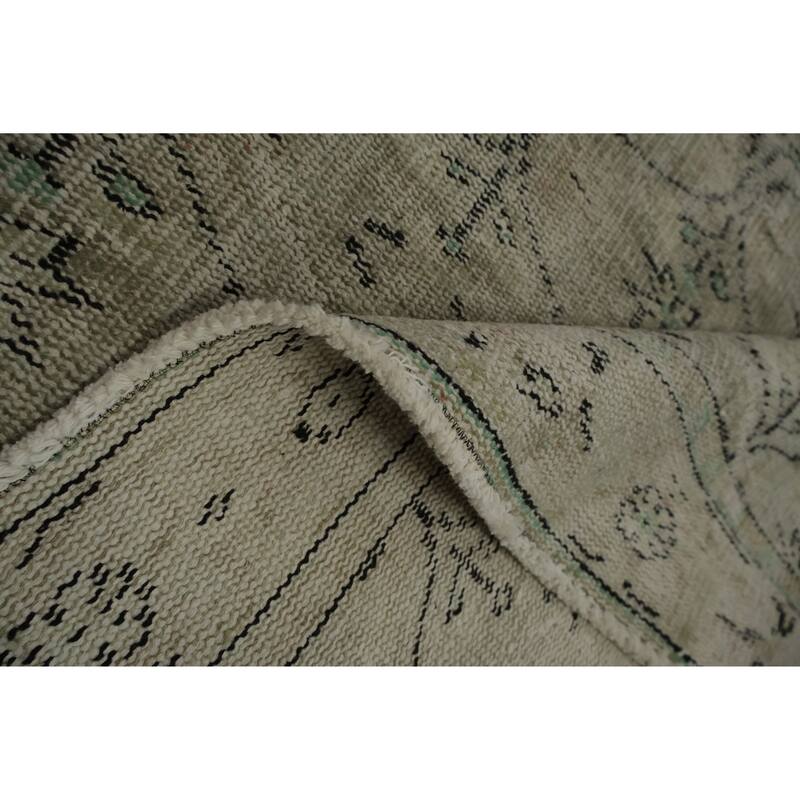 Hand Knotted Oriental 100% Wool Carpet Transitional Floral Beige & Ivories Anatolian Area Rug - 9' 5'' X 5' 11''