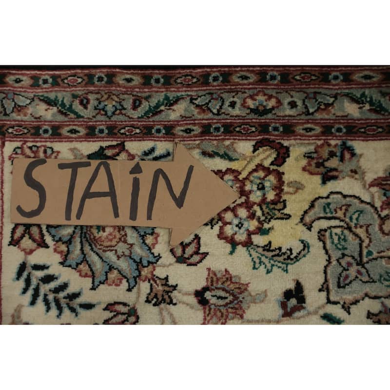 Hand Knotted Oriental 100% Wool Carpet Traditional Floral Black Tabriz Area Rug - 10' 5'' X 7' 10''