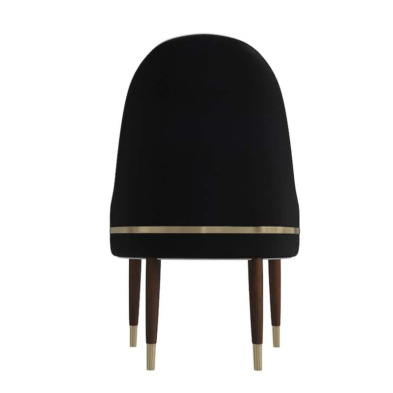 Elara Dining Chair Upholstered in Leather with Ripple Back Design Set of 2