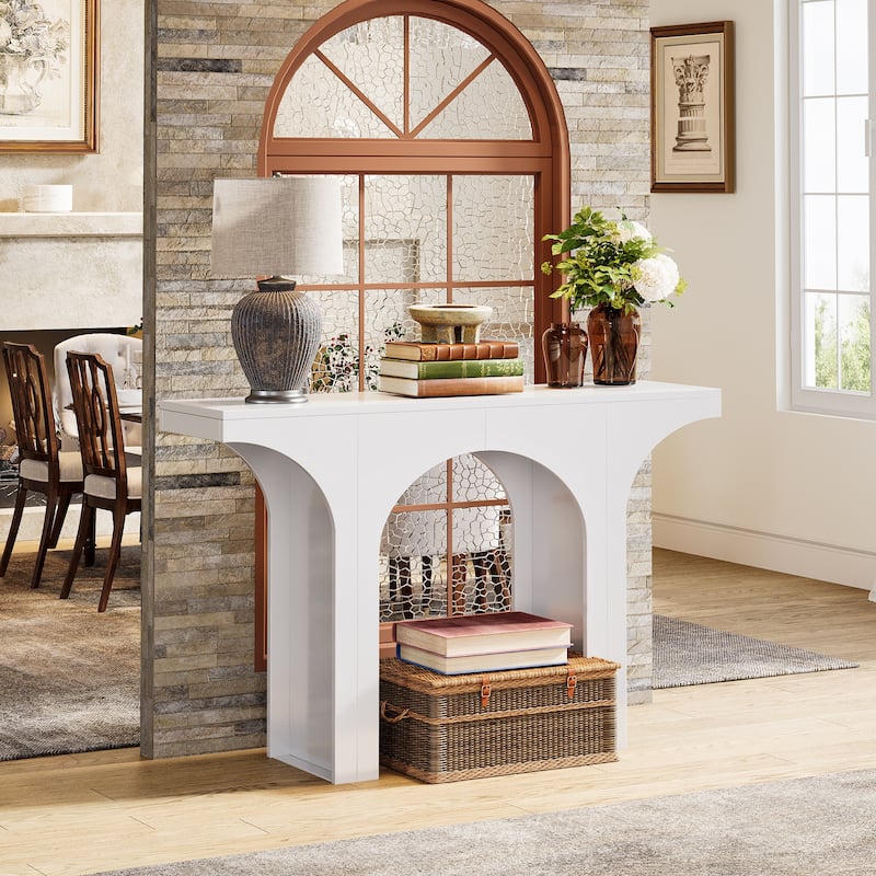 47 Inches Entryway Console Table, Wood Sofa Table