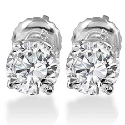 1.25CT Lab Grown Diamond Studs Screw Back White Gold