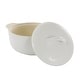 preview thumbnail 2 of 4, 2.3 Quart Round Stoneware Casserole with Lid in White