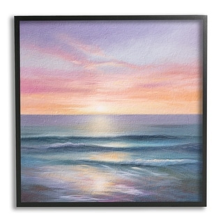 Stupell Ocean Sunrise Painting Framed Giclee Art Design by LSR Design ...