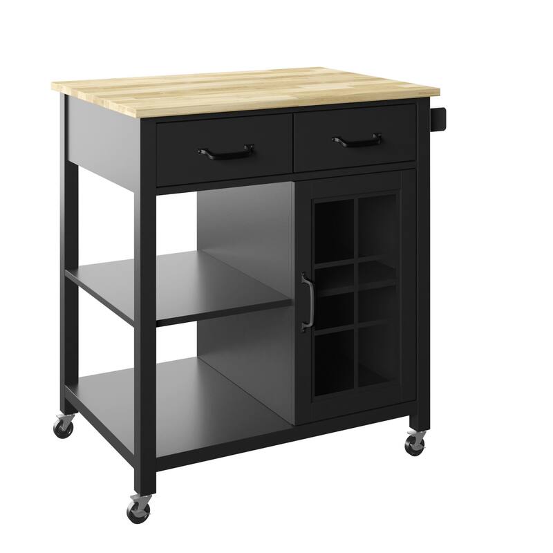 Rolling Kitchen Cart - Black