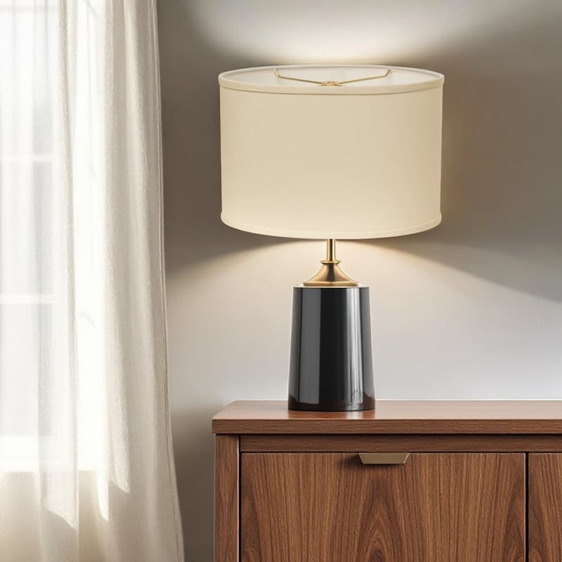 HomeRoots Ivory No Slub Innsbruck Oval Lamp Shade - 9" L x 14" W x 9" H