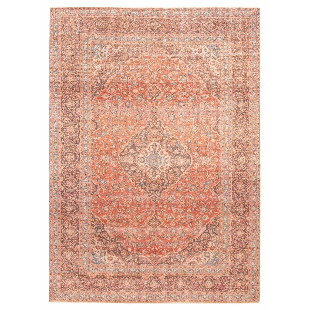 ECARPETGALLERY Hand-knotted Antalya Vintage Dark Copper Wool Rug - 9'5 x 13'0