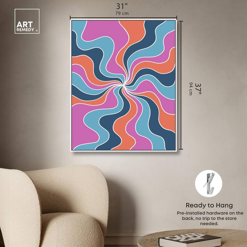 Carnaval Retro Curves Canvas by Art Remedy