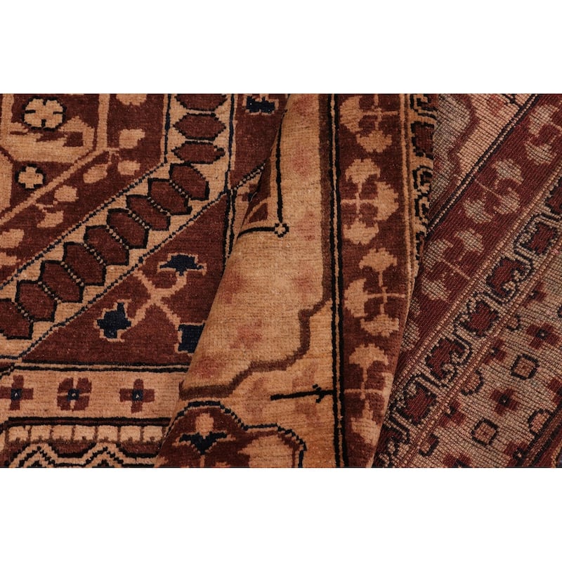 Rustic Heriz Ziegler Jolene Brown Tan Hand-Knotted Rug - 8'0'' x 9'10''