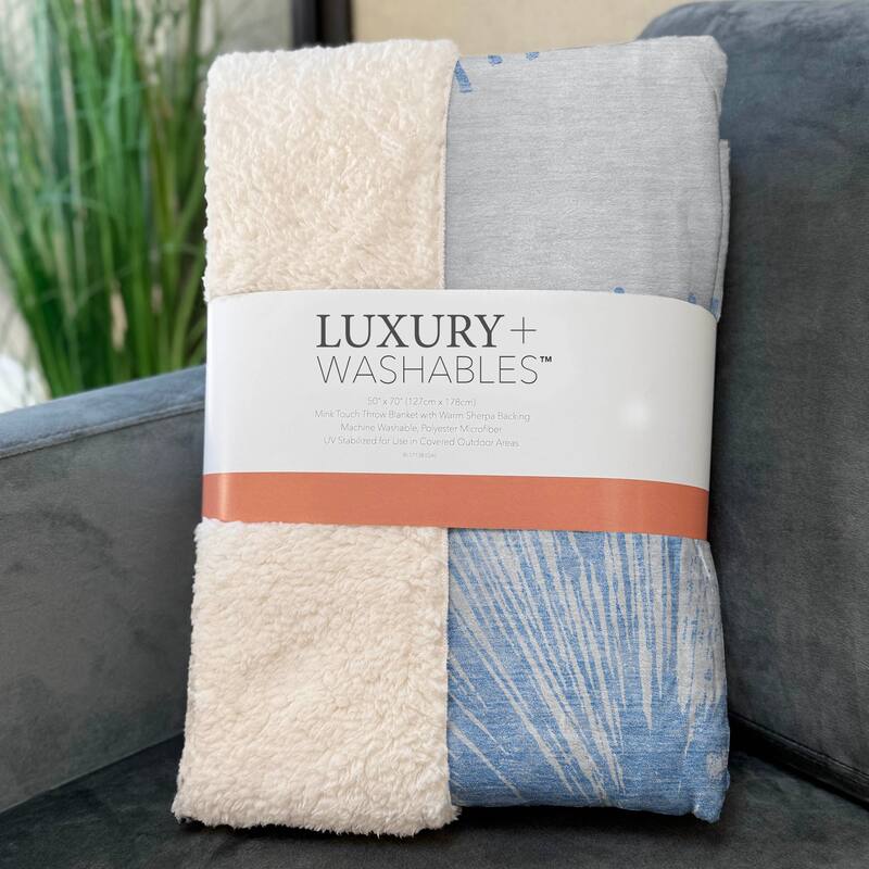 Premium Machine Washable Contemporary Burst Sherpa Throw Blanket