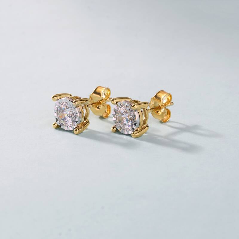 1/20ct - 3/4ct TDW Diamond Stud Earrings in Silver for Women