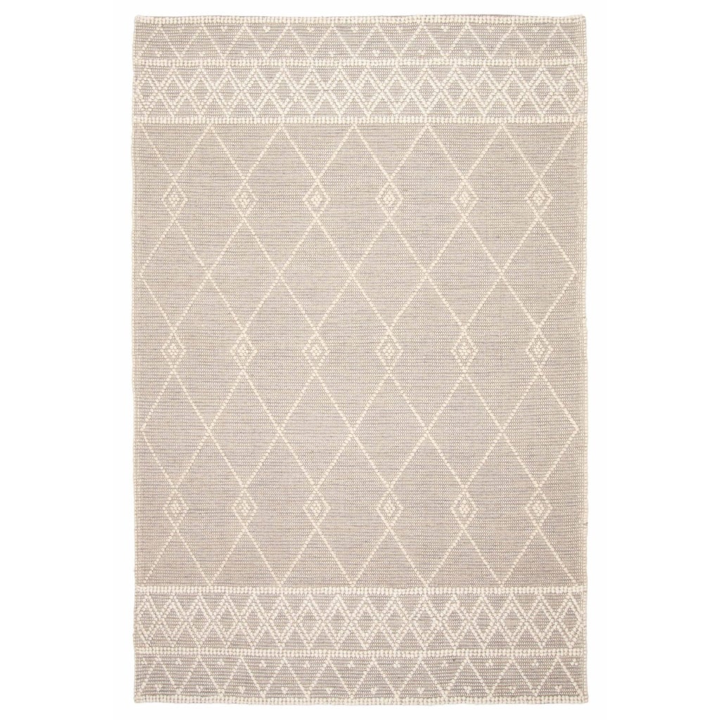 ECARPETGALLERY Braid weave Sienna Grey Wool Rug - 6'0 x 9'1