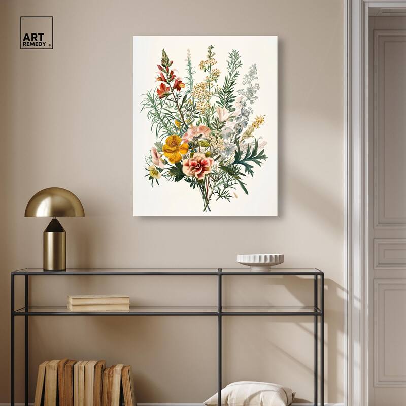 Quaint Bouquet Canvas by Art Remedy, Gallery Wrapped