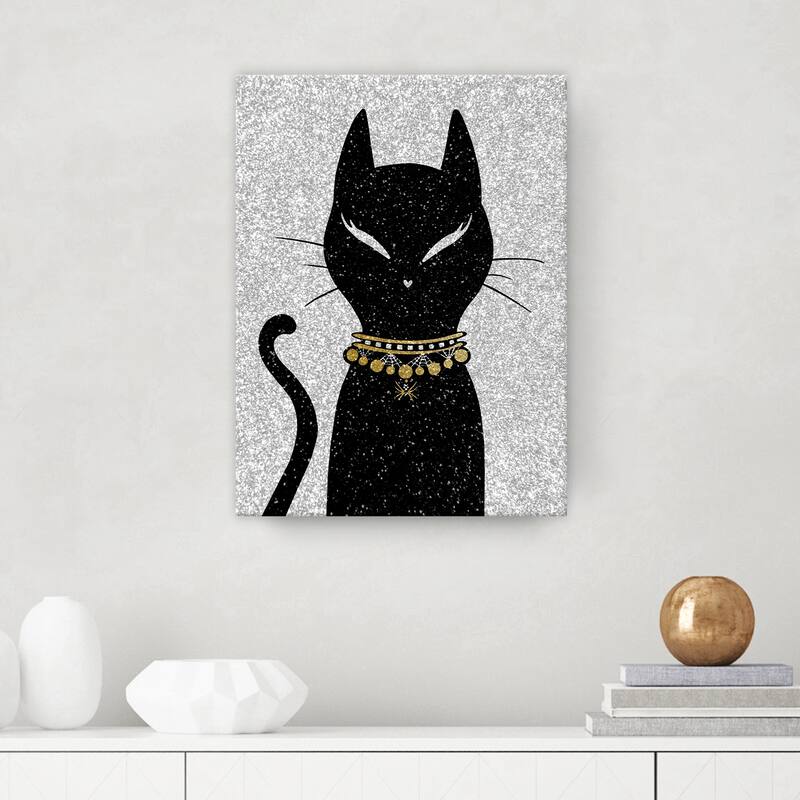 ChiChi Décor 'Glamoween Kitty II' Halloween Canvas Wall Art