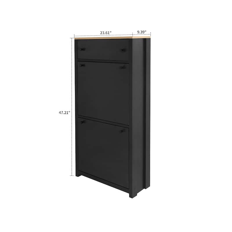Modern Minimalist Design Wooden Shoe Storage Cabinet