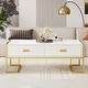 preview thumbnail 2 of 13, Modern Glam Rectangular Coffee Table with 4 Hidden Drawers by Harper&Bright Designs