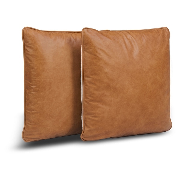 Poly and Bark Dobla Leather Throw Pillow - Thumbnail 2
