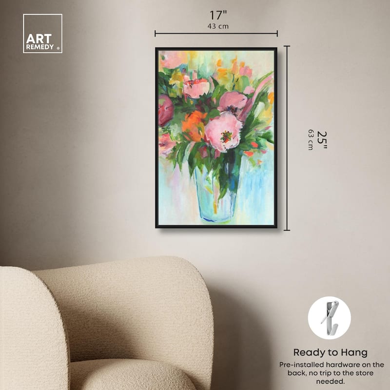 Charming Bouquet Canvas by Art Remedy