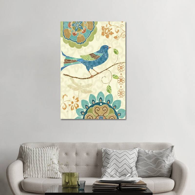 iCanvas "Eastern Tales Birds I" by Daphne Brissonnet Canvas Print - 48x32x1.5