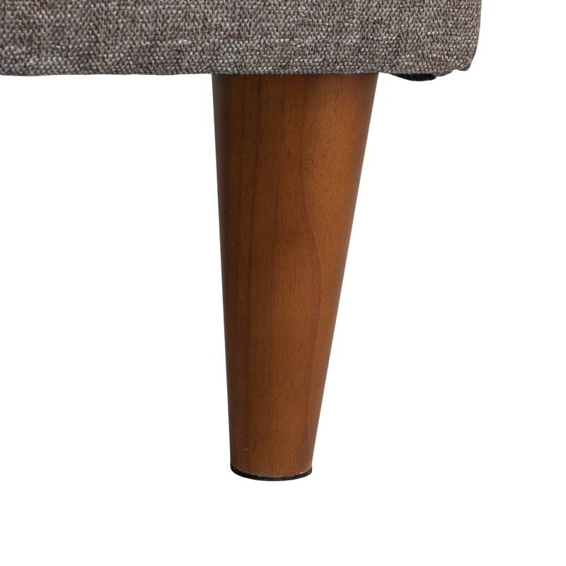 Atley Upholstered Ottoman with Storage and Solid Wood Legs