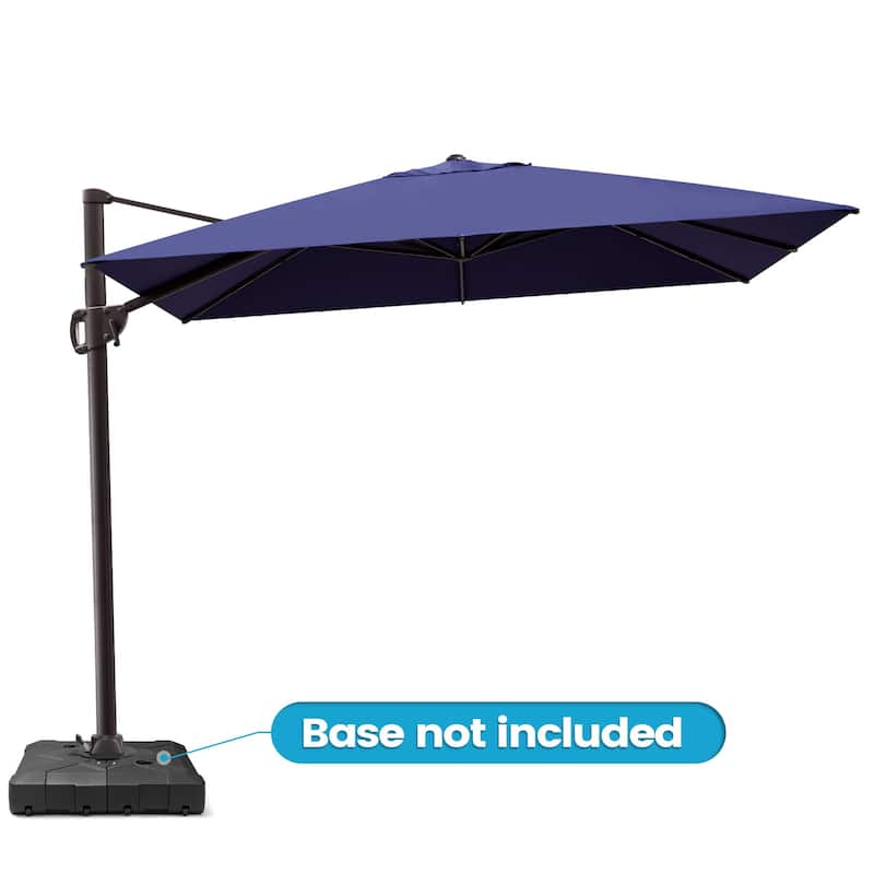 Crestlive Products 11 x 9 FT Outdoor Patio Offset Cantilever Umbrella - Navy Blue