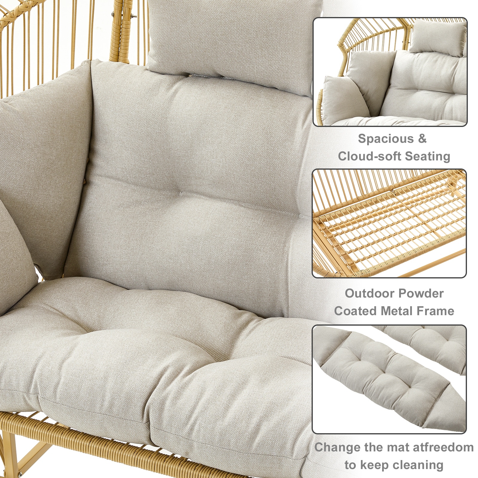 Outdoor Double Glider Egg Chair Rocking Egg Chairs On Sale Bed Bath Beyond 39899142