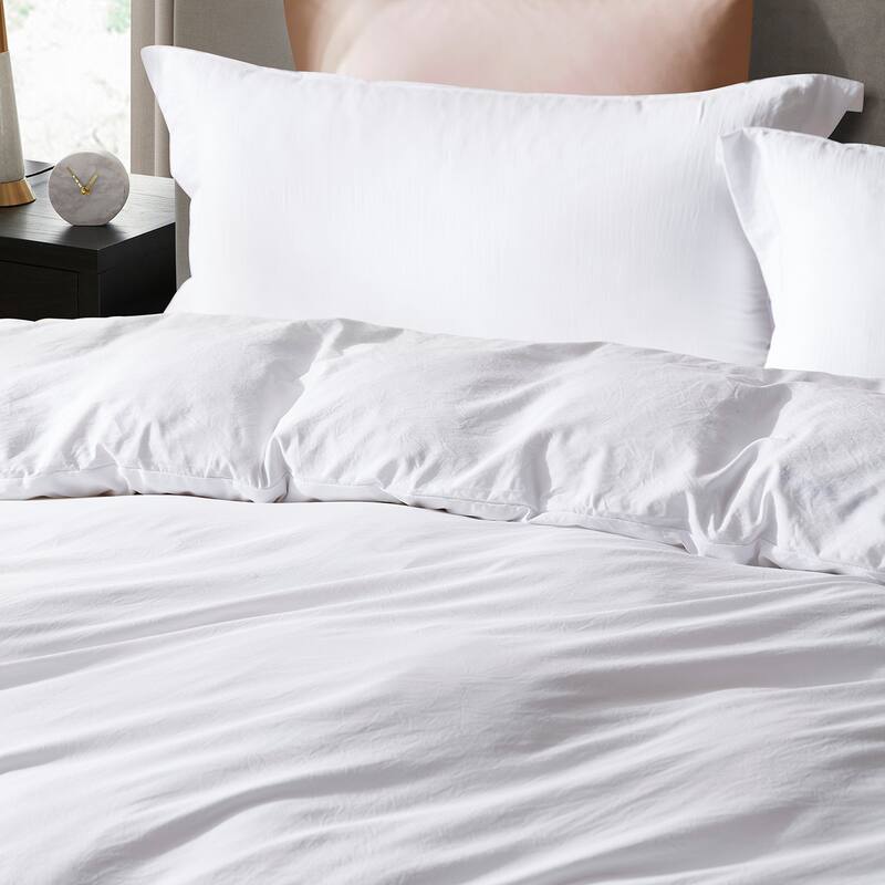 Nestl Premium Ultra Soft Pre-washed Duvet Cover Set with Zipper Closure and Corner Ties