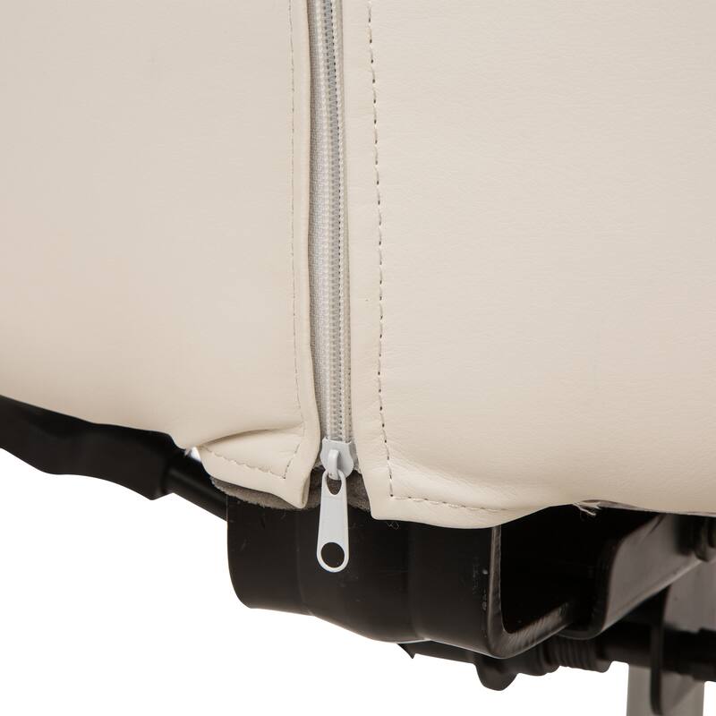 Glitzhome Modern High-Back Leatherette Adjustable 360-Degree Swivel Executive Office Chair-Come with a Free Vase