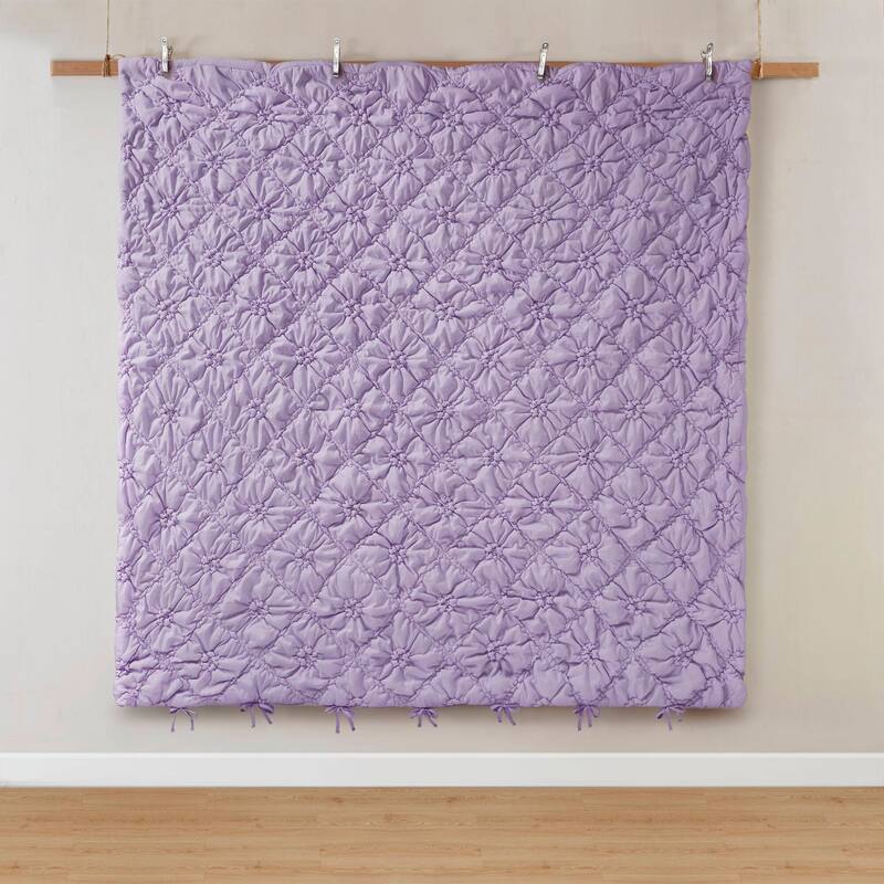 Rossetta 3-Piece Full/Queen Extured Floral Cozy Puffy Design Comforter Set