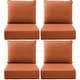 preview thumbnail 96 of 121, Gymojoy 24"x22"x6" Patio Thick Cushions & Pillows Set - Deep Seat Indoor/Outdoor Water & Fade Resistant Four Sets - Orange