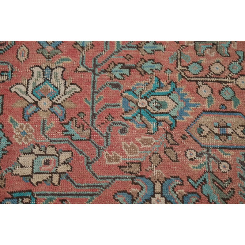 Pink Tabriz Persian Area Rug Hand-Knotted Wool Carpet - 6'8" x 9'9"