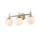 preview thumbnail 19 of 18, 3 Light Bathroom Vanity Light in Multiple Finishes with Opal Glass Shades