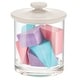 preview thumbnail 23 of 37, mDesign Round Storage Apothecary Canister for Bathroom, 2 Pack