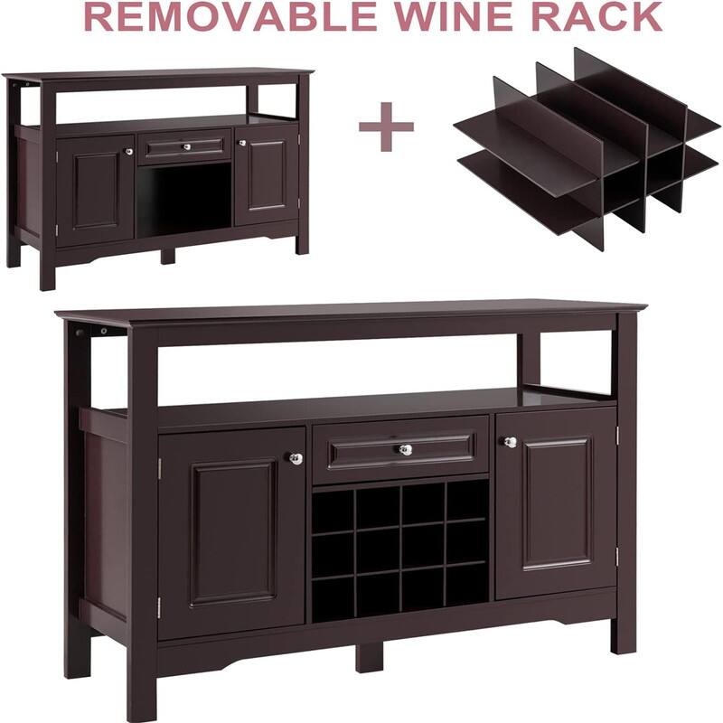Kitchen Sideboard Buffet Storage Cabinet - 16"D x 46"W x 32.5"H